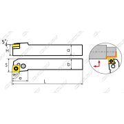 PCLNR4040S2509 Резец токарный (державка) по металлу