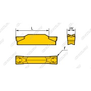 ZTHD0504-MG-1020 Пластина отрезная, канавочная