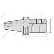 Патрон для концевых фрез с хвостовиком Weldon BBT40-SLN25-100