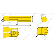 MKR-6-R0.75-L15-JF610M Мини-резец для обработки внутренних канавок с полным радиусом