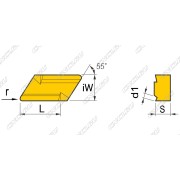 KNUX160405R-11-4125 Пластина токарная